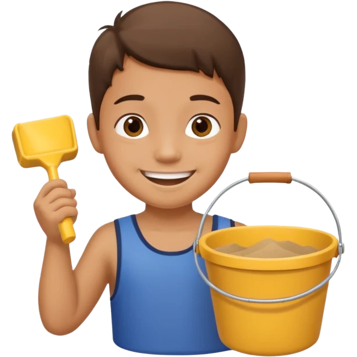 kid with sand bucket emoji