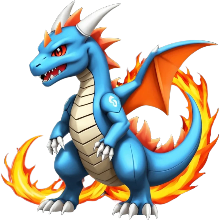 Futuristic Marowak-Charizard-Charmeleon-Duskull-Darkdramon-fusion emoji