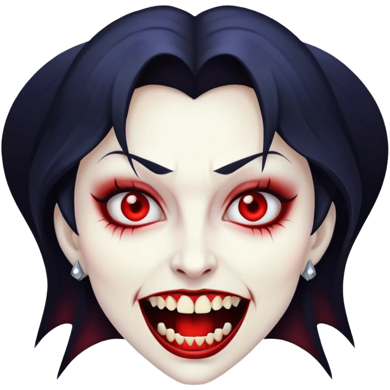 vampire woman with sharp teeth emoji