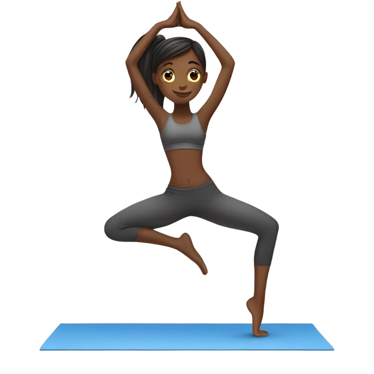 Skinny fit yoga girl. emoji