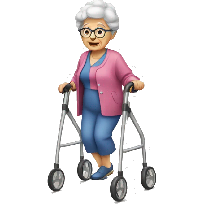 Granny walking frame emoji