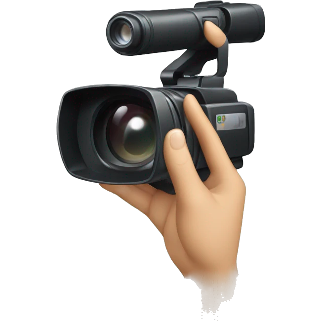 hands holding up videocamera emoji