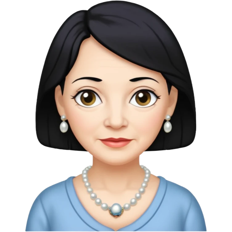 grandmother with black hair emoji