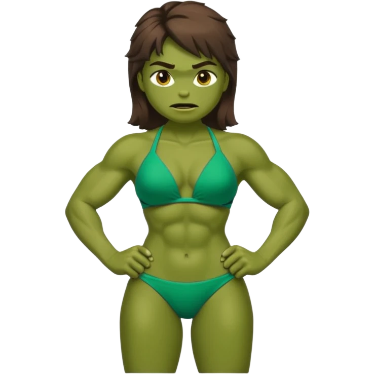 Hulk de bikini feminino  emoji