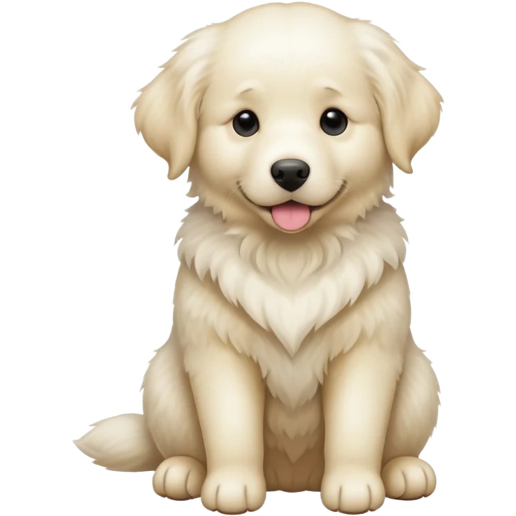 White retriever sitting emoji