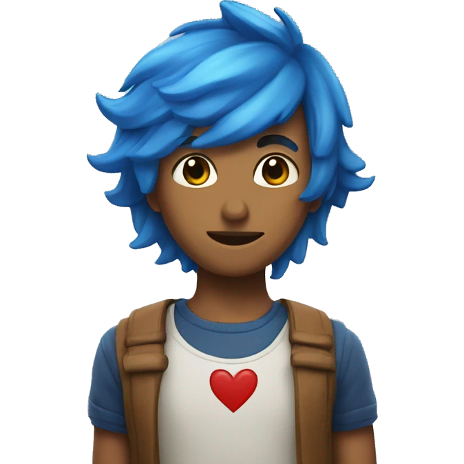 Corazón azul vendado emoji
