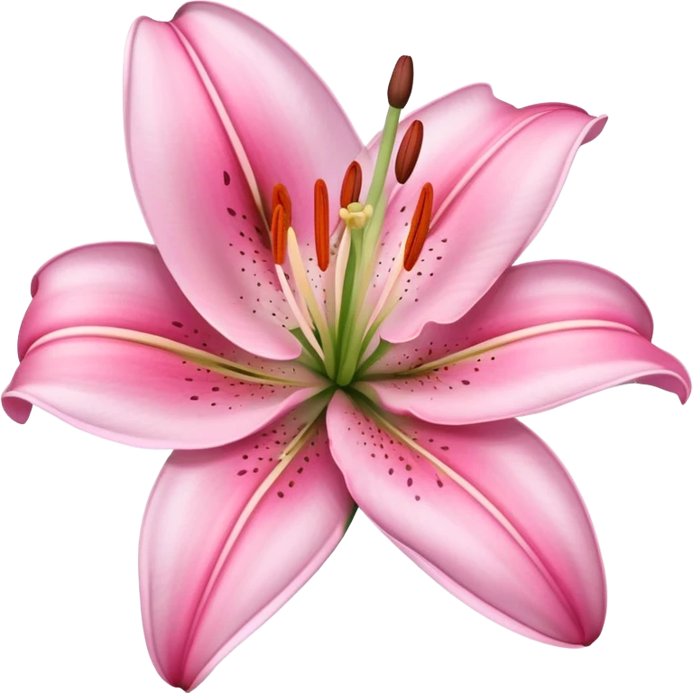 pink lilly flower emoji
