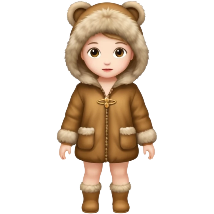 a full body of baby girl wearing fur clothing



















 emoji