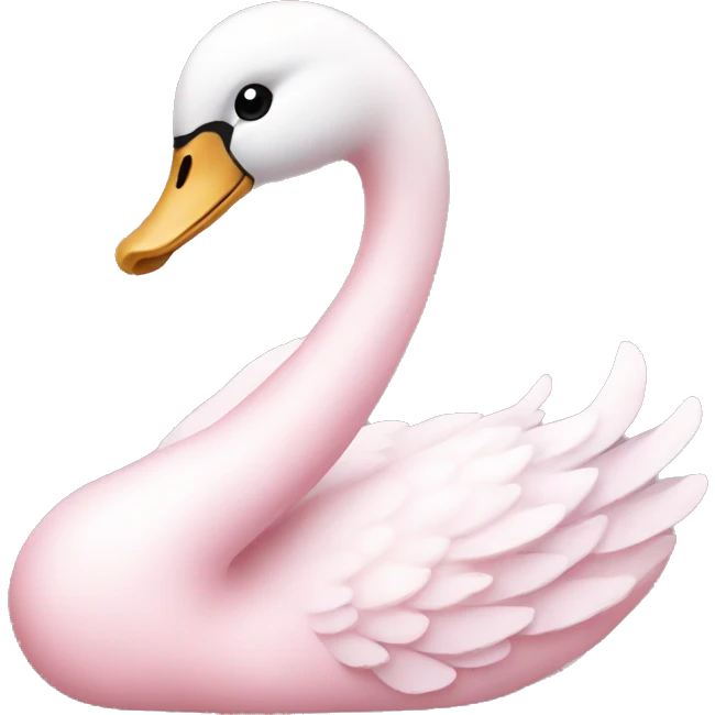 pastel pink swan emoji
