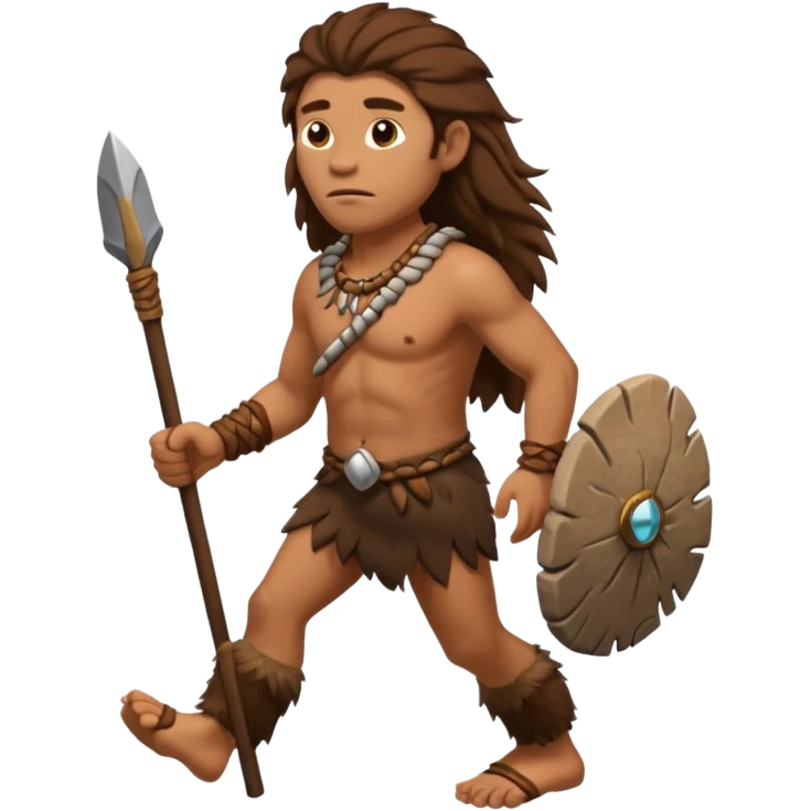 a stone age man walking full view  emoji