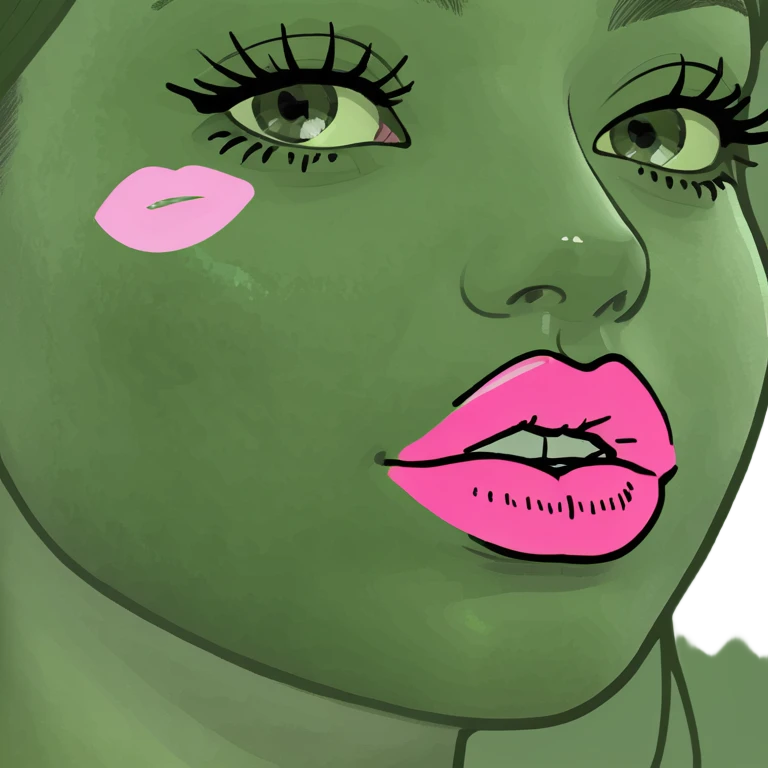 sparkly pink lipgloss kiss mark emoji