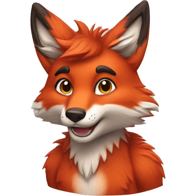 red furry anthro fox emoji