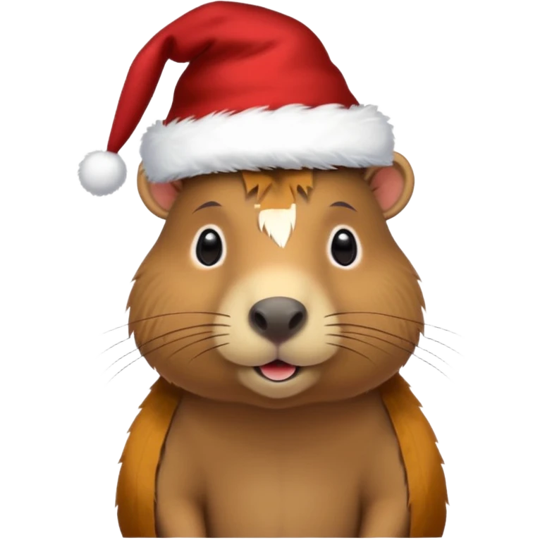 a capybara in a New Year's hat emoji