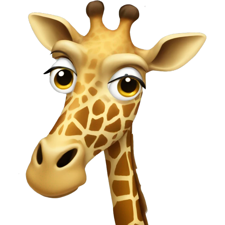 giraffe with mod haircut emoji