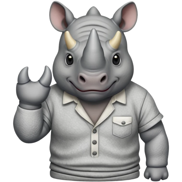 rhino with shirts emoji