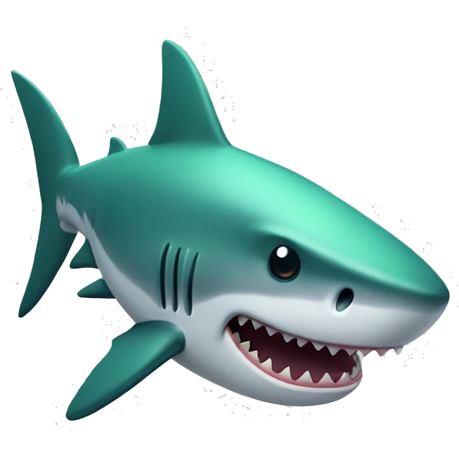 Shark with green hair emoji