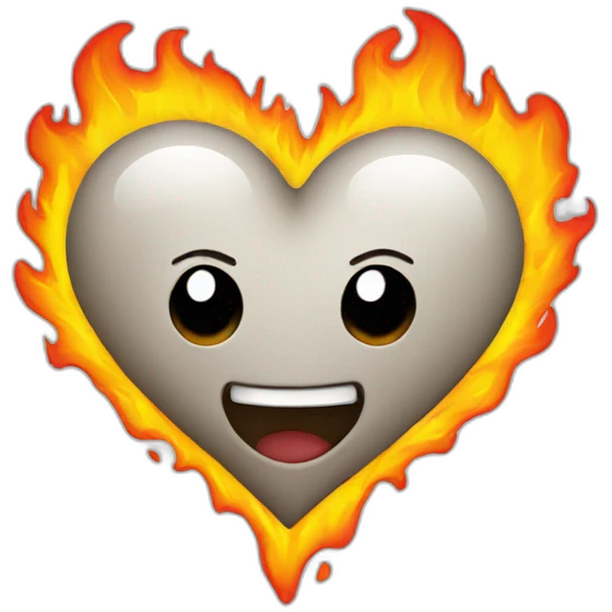 Heart with fire emoji