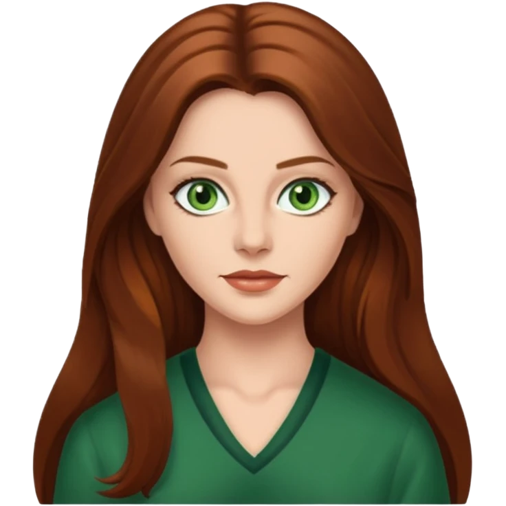Patricia McKenzie, Actress (b.1977) with brown long hair emoji