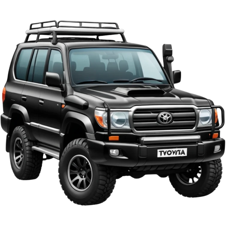 Modified Toyota landcr new model black color emoji