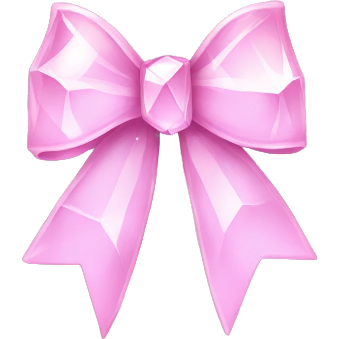 Light pink crystal bow emoji