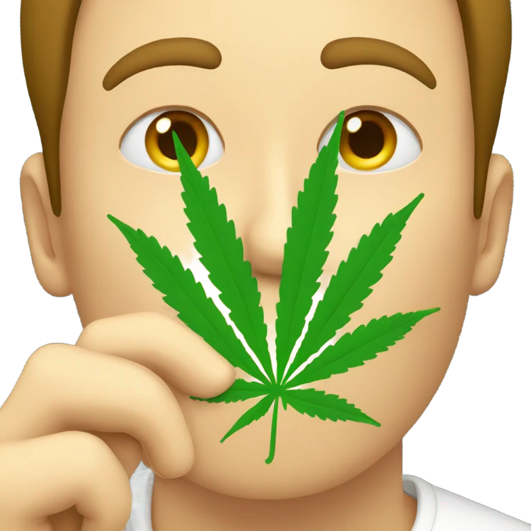 Smoking weed emoji
