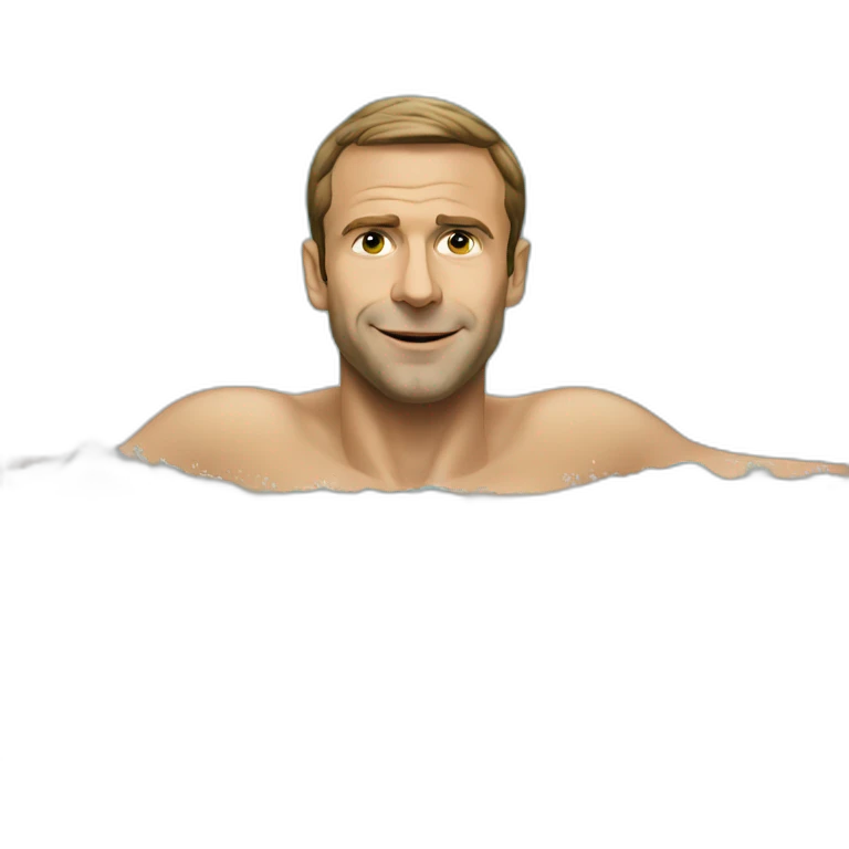 Macron swiming emoji