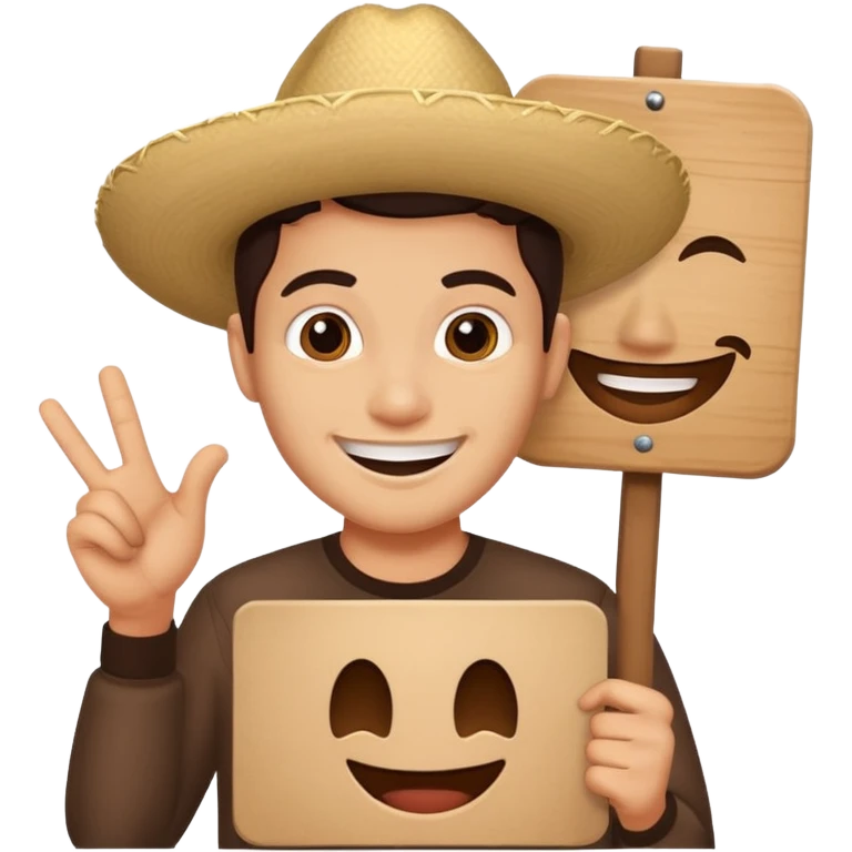 mexican holding sign that says: oh yeah buddy boy emoji