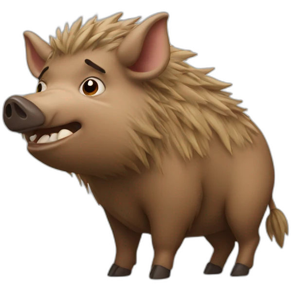 boar crying emoji