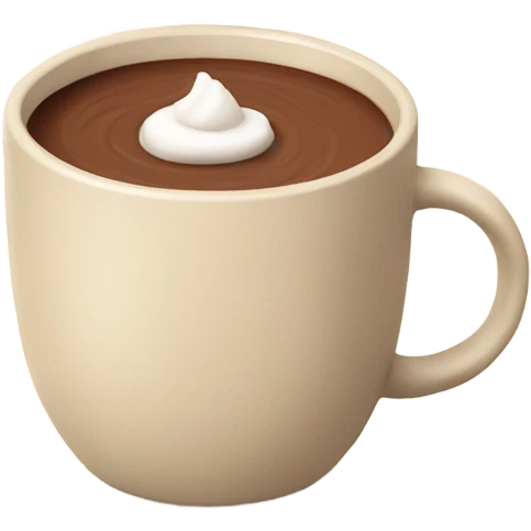 Hot chocolate in a beige mug  emoji
