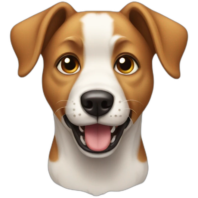 dog does not open mouth emoji