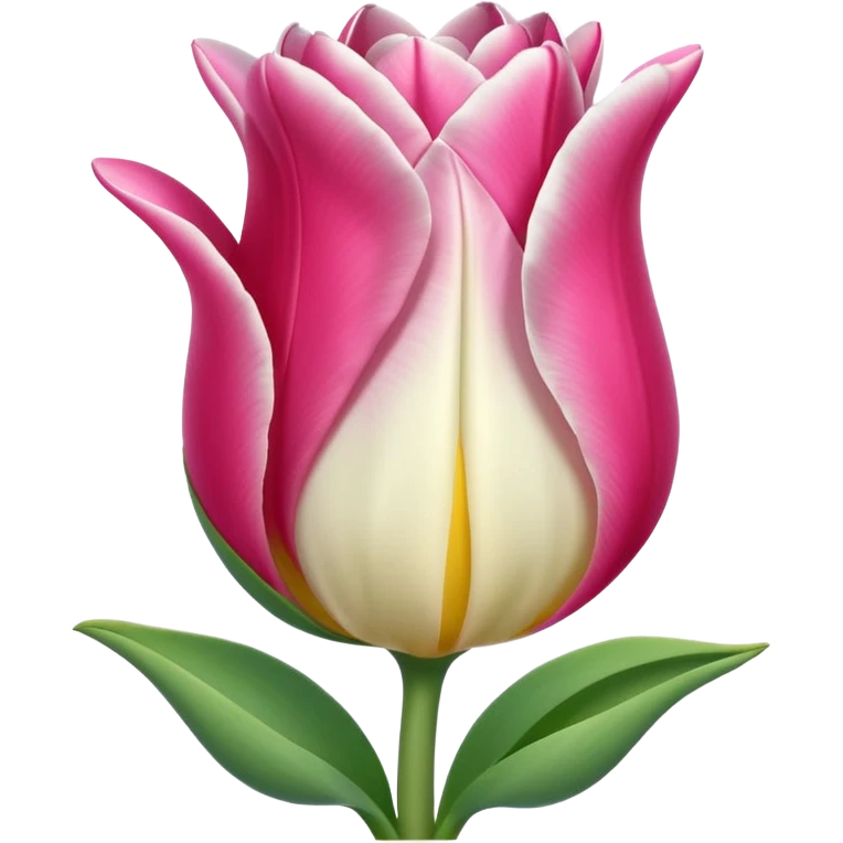Una oveja linda con un tulipán rosa emoji