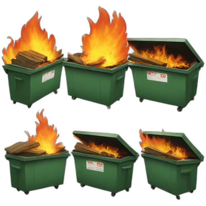 dumpster fire emoji