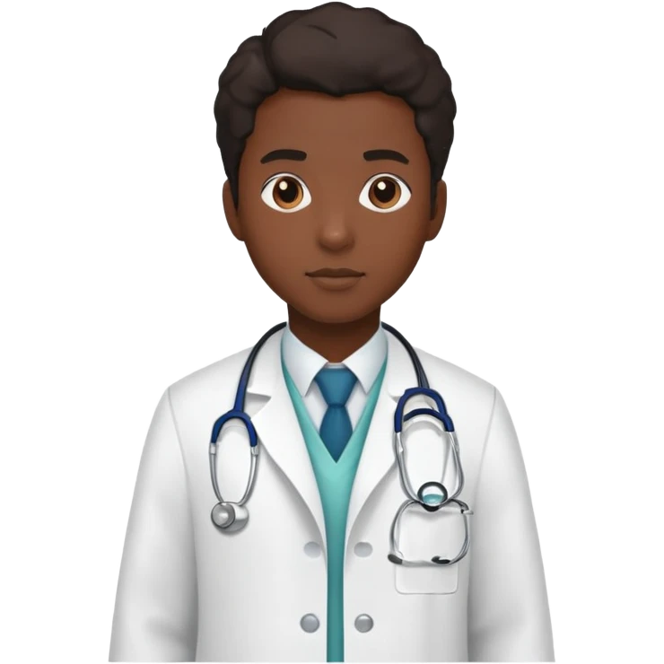 a black high school student dressed as a doctor emoji