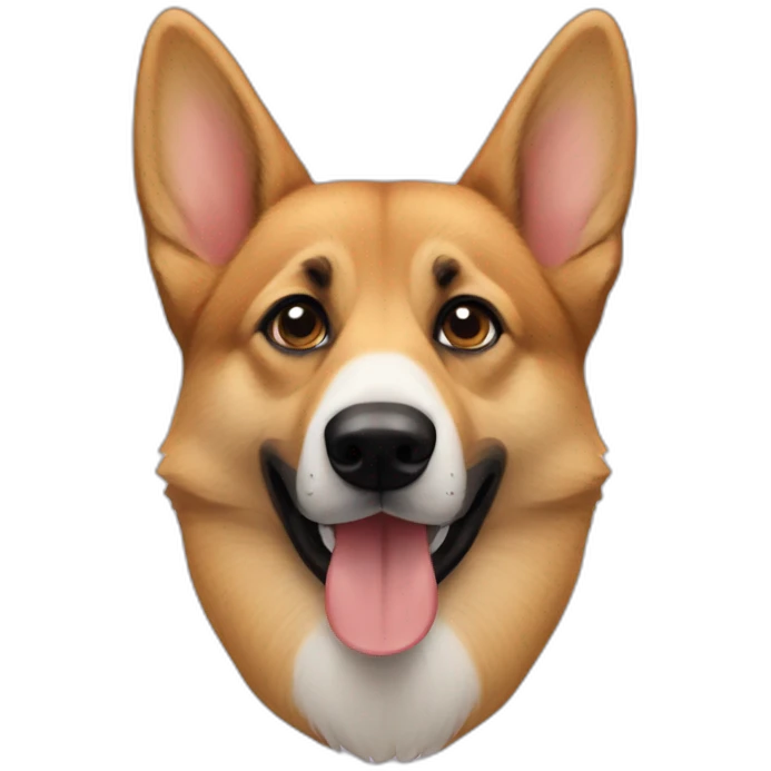 german shepard mixed with a corgi face emoji
