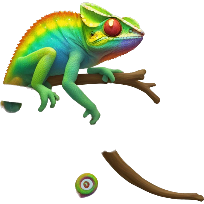 Rainbow Chameleon emoji