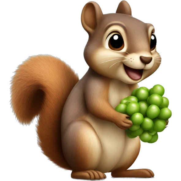 Squirrel with peas in its mouth  emoji