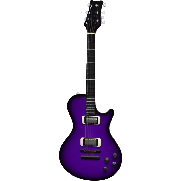Black and dark purple guitar emoji