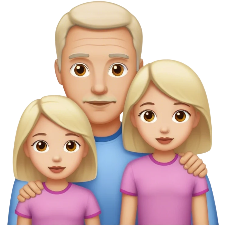 dad with two girl daughters emoji