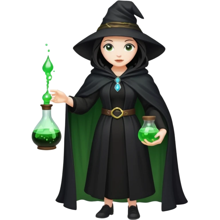 full-body witch gave a magic potion  emoji