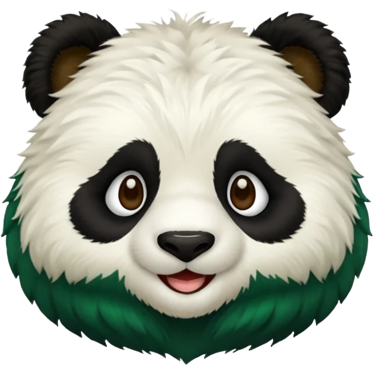 make a cute dark green panda emoji emoji