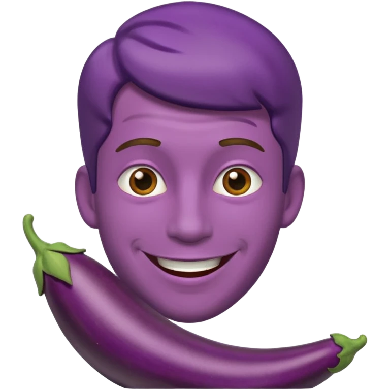 gay man emoji sucking on eggplant emoji
