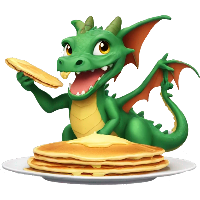 Dragon spitting pancakes  emoji