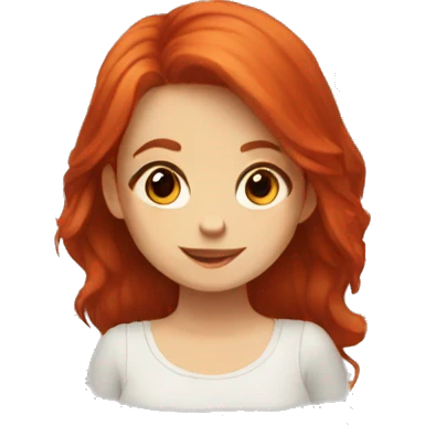A little girl with red hair emoji