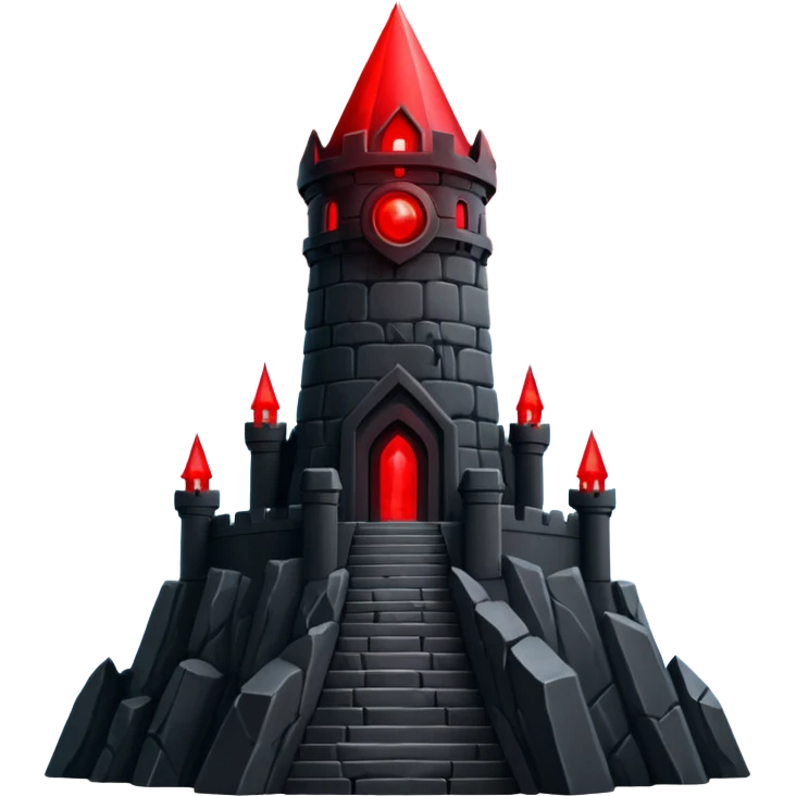 Evil Fortress witch Red Beacon shooting into sky emoji