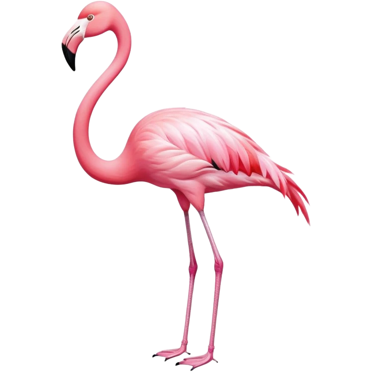 flamingo balancing on one leg emoji