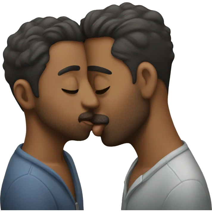 men kissing emoji