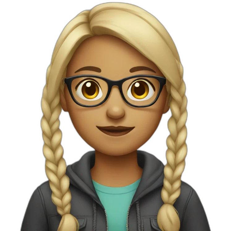 Girl with glasses  emoji