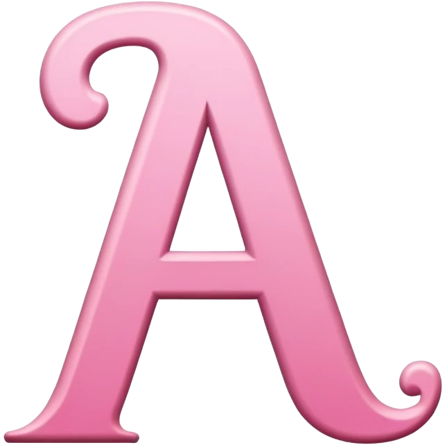 Pink, romantic, refined letter of the alphabet emoji