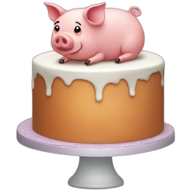 Pig on cake emoji