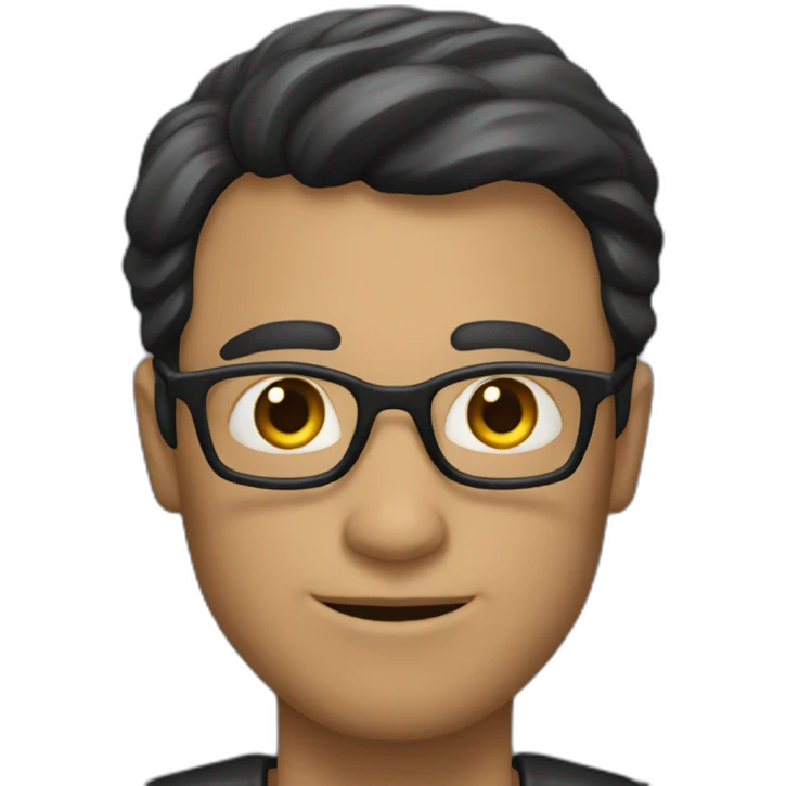 Un homme noir qui se pointe des doigts emoji